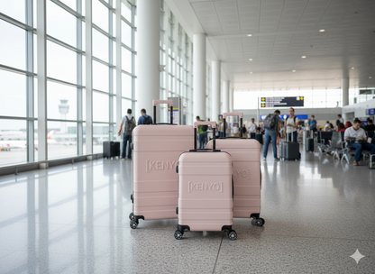 Ensemble 3 valises "ROSE"