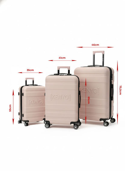 Ensemble 3 valises "ROSE"
