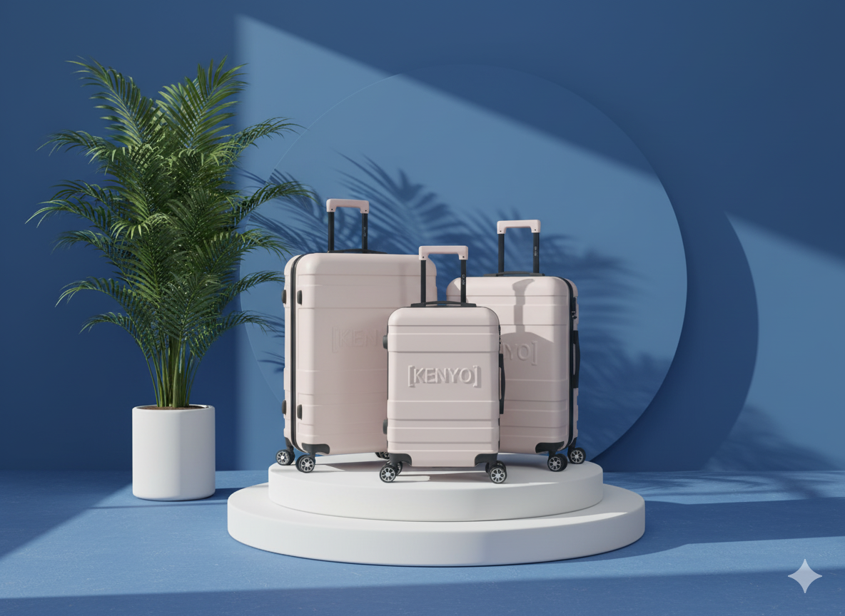 Ensemble 3 valises "ROSE"
